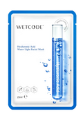 Maschera viso WETCODE Hyaluronic Acid Water Light, confezione blu e bianca, 25ml, skincare BuzzSkin