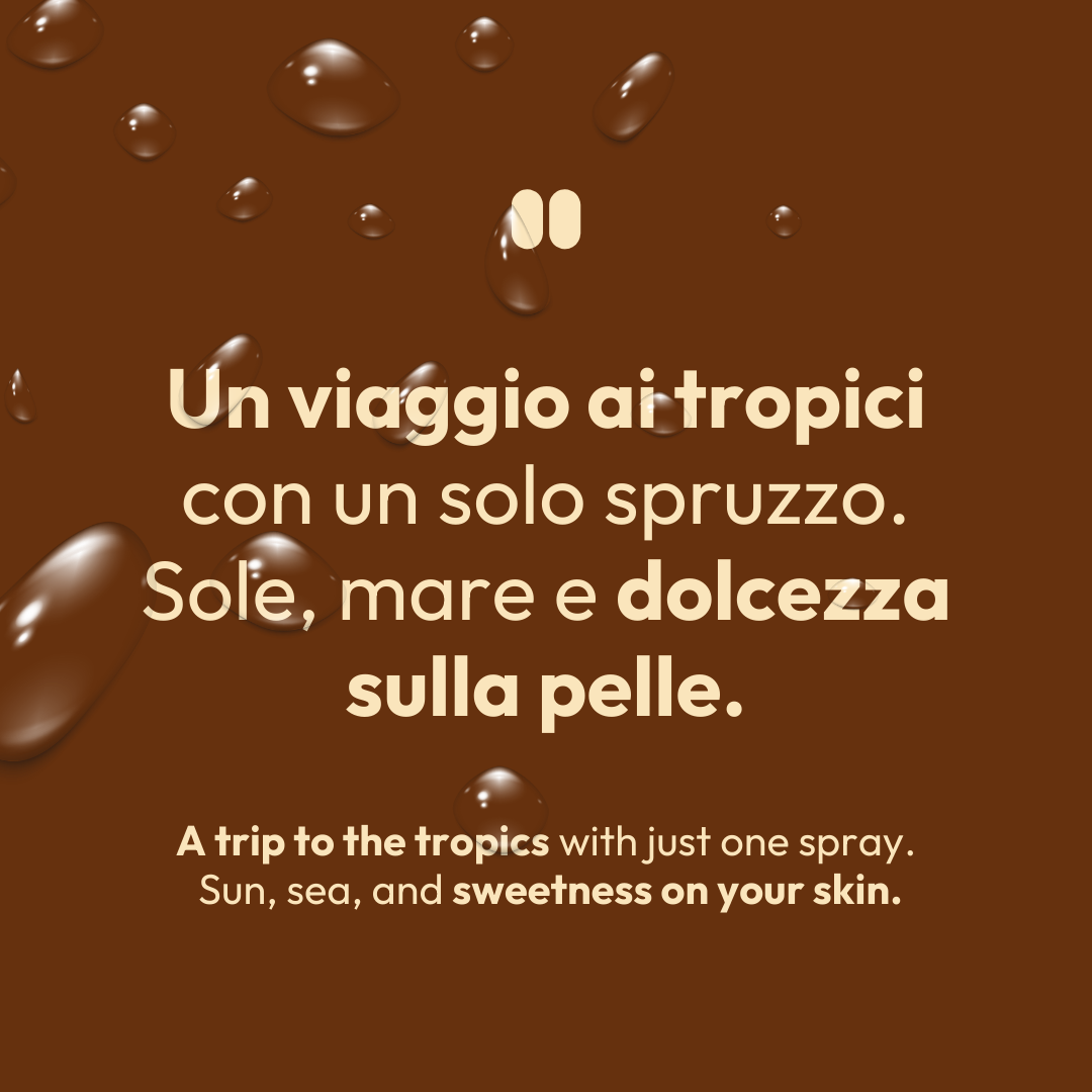 Acqua profumata cocco tropicale